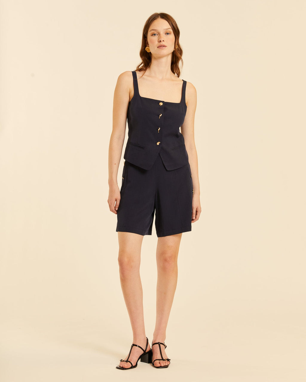 Top chaleco negro