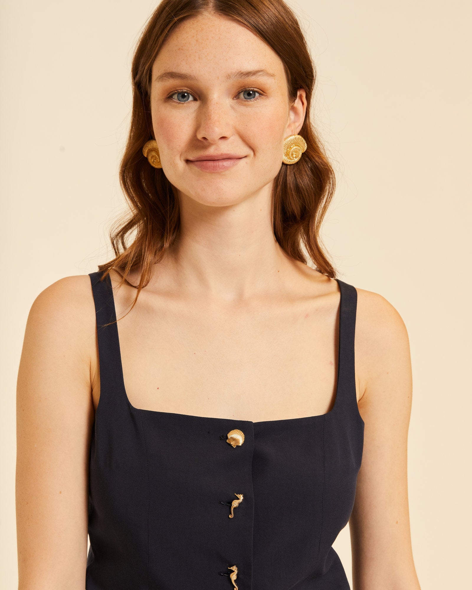 Top chaleco negro