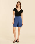 Shorts con botones azul