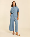 Camisa manga corta denim