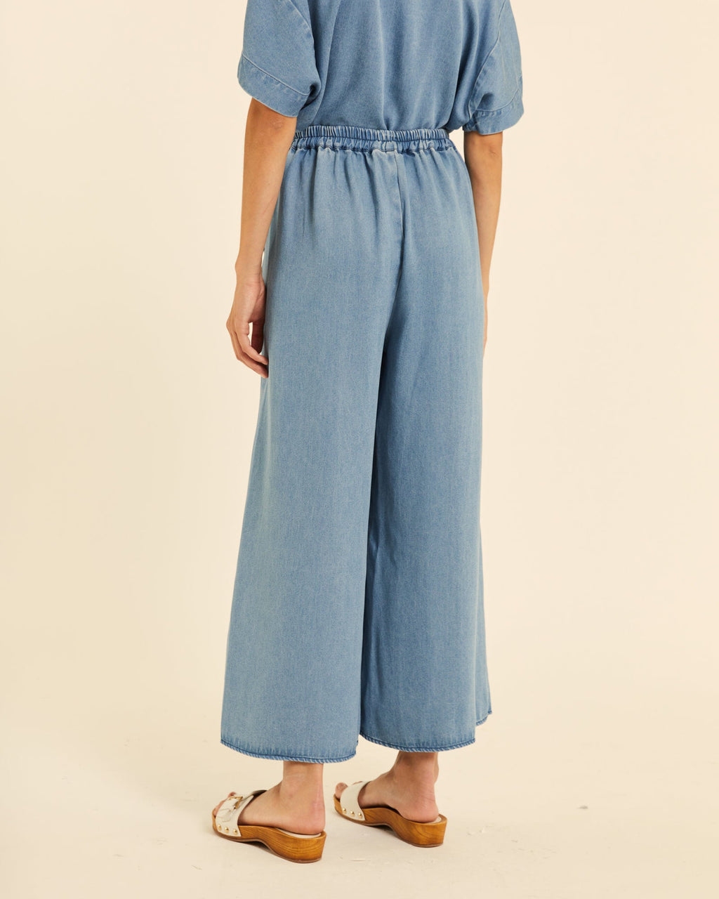 Pantalón ancho denim