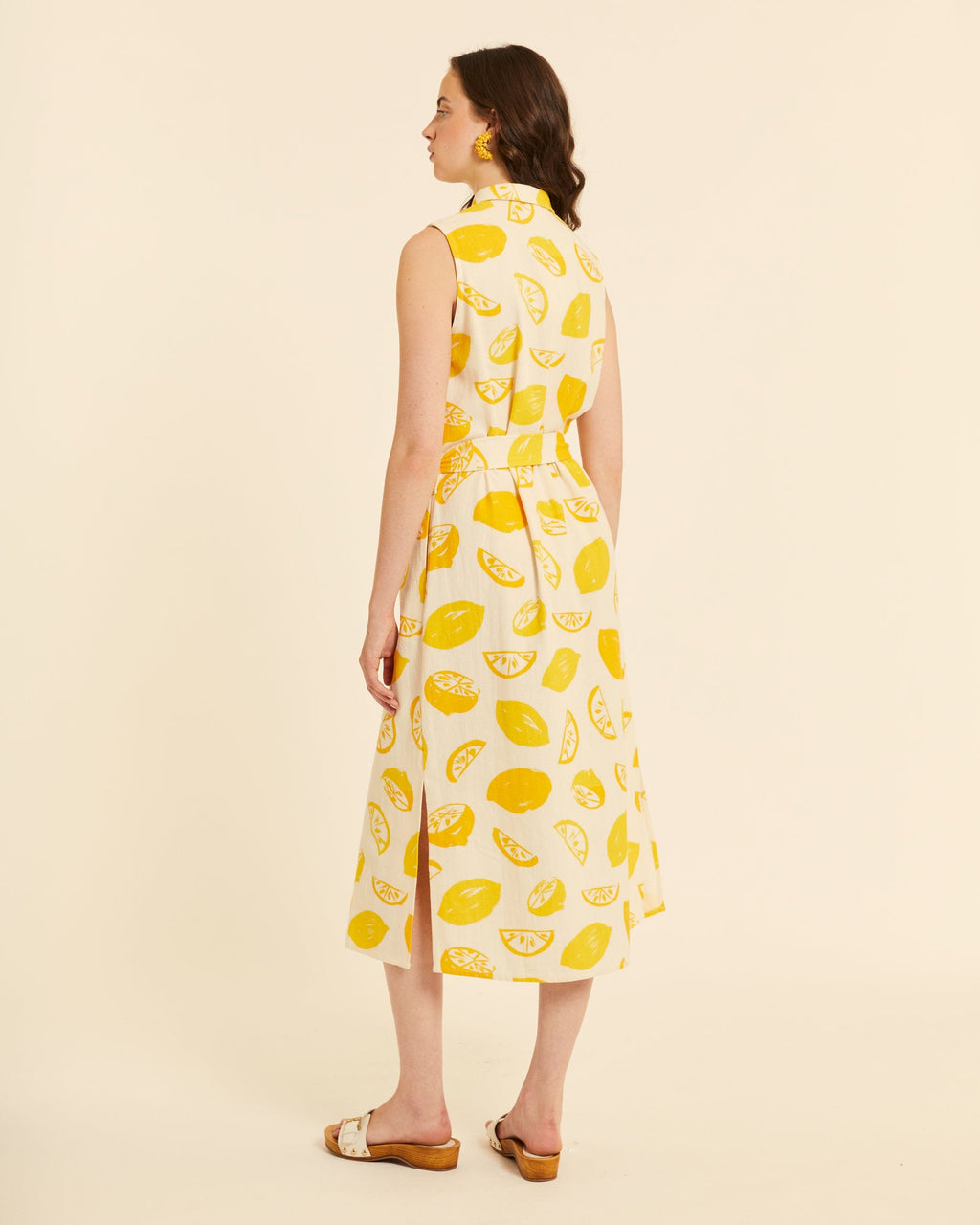 Vestido abotonado limonada