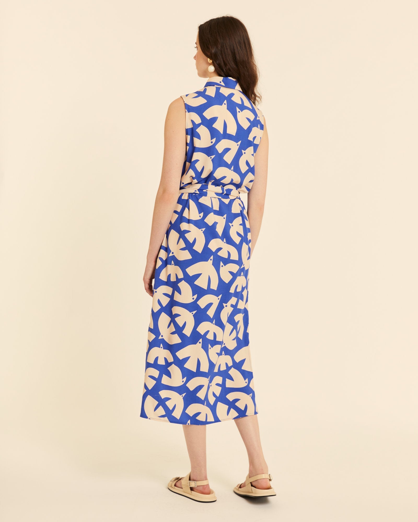 Vestido abotonado Blue Birds