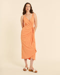 Vestido cruzado peach
