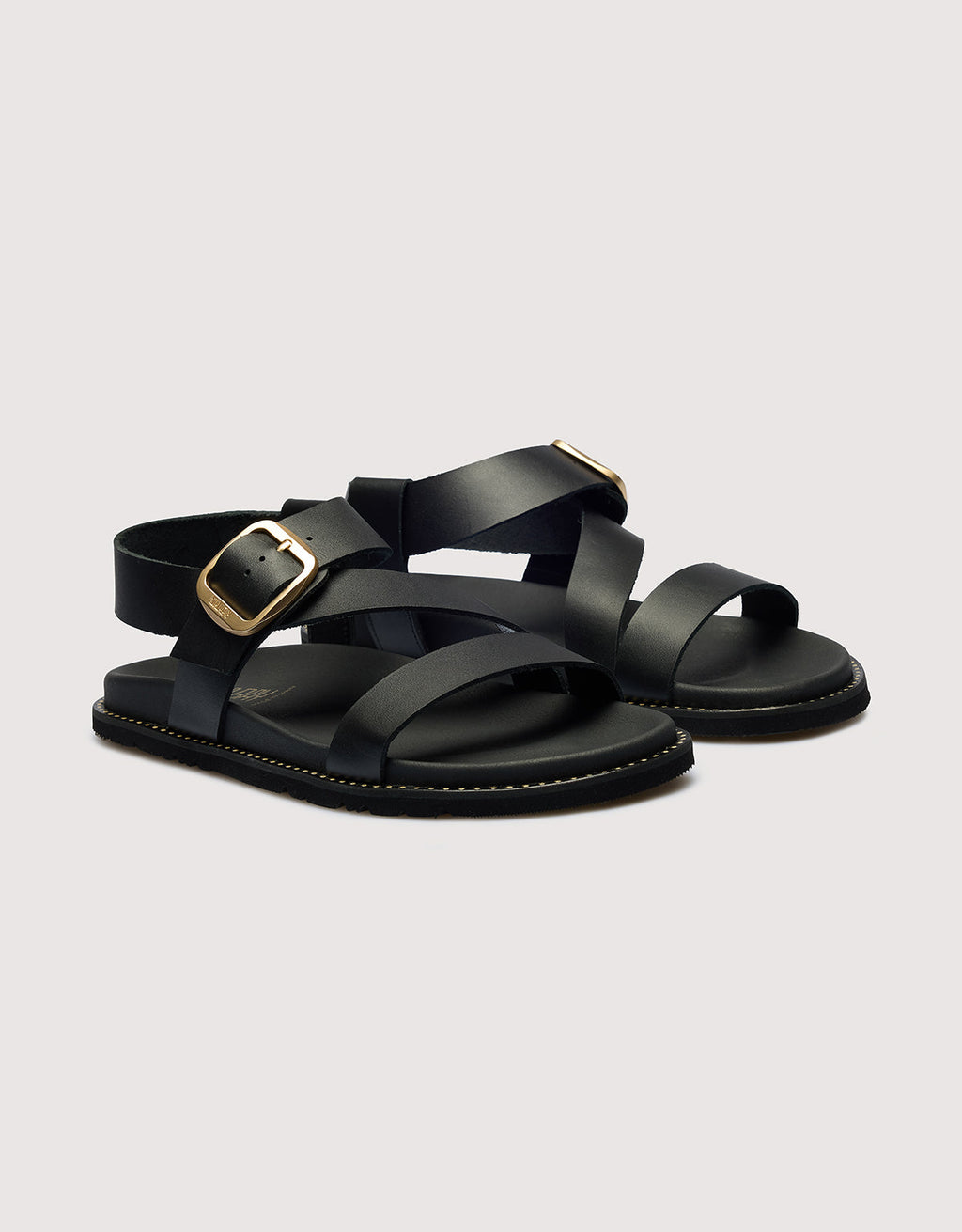 Sandalia Piel Negro - Aegisa