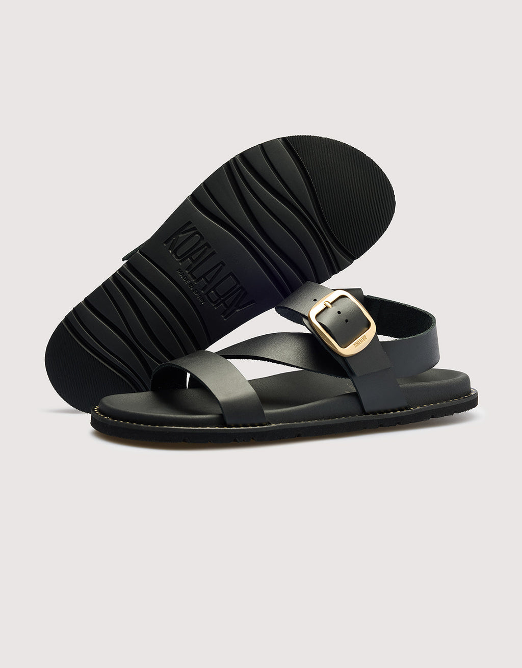 Sandalia Piel Negro - Aegisa