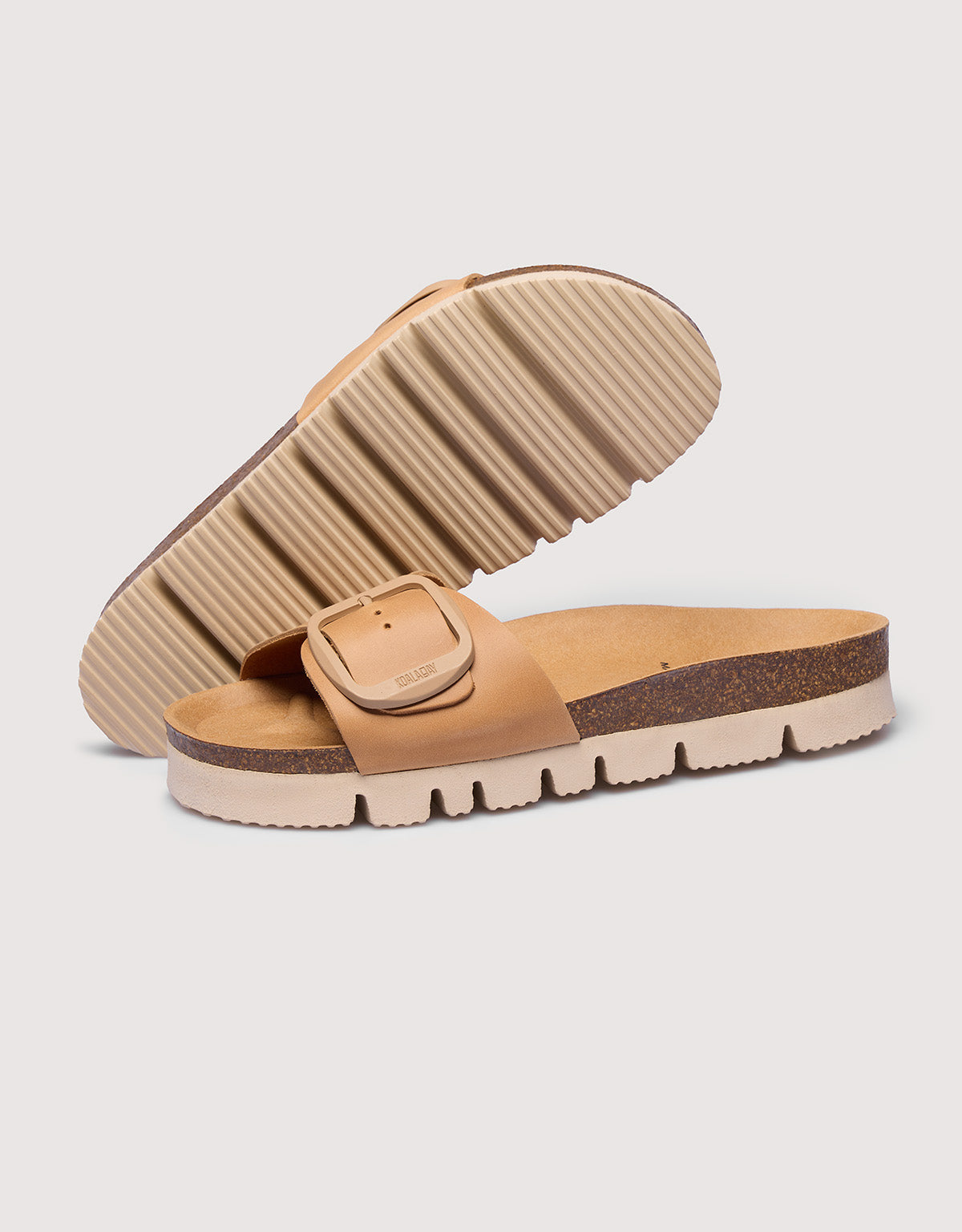Sandalia Piel Plataforma Beige - Alys