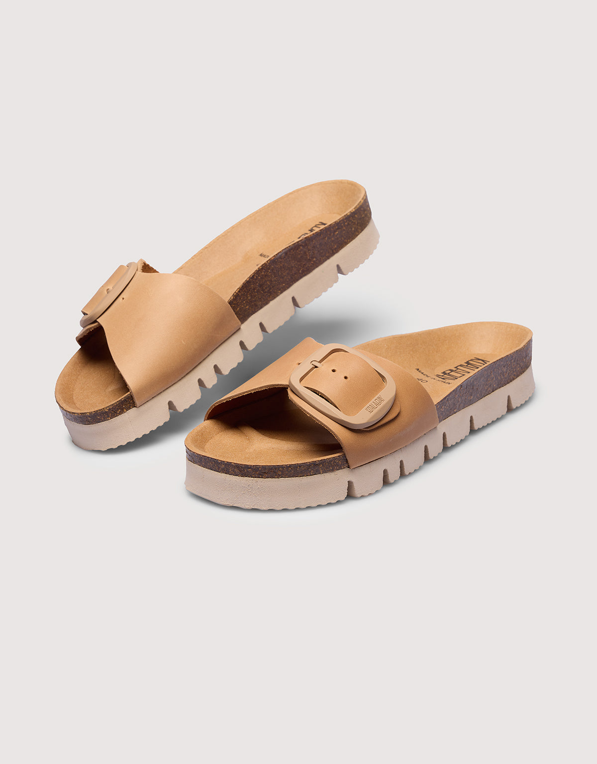 Sandalia Piel Plataforma Beige - Alys
